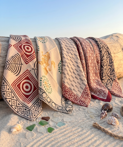Pañuelo de algodón ecológico con estampado a mano al por mayor, pañuelo para el pelo, pañuelo para el cuello, pañuelo estampado, pañuelo para la cabeza, pañuelo de moda con diseño Paisley - Product Image 1