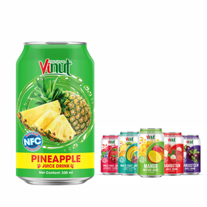Ananas 330ml boisson de jus 24 canettes carton peut sans sucre OEM ODM marque privée échantillon gratuit prix d'usine Premium sain - Product Image 1