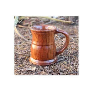 Mug à café en bois massif, fait main, style rustique, finition naturelle, vaisselle écologique pour la maison et la cuisine - Product Image 4