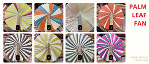 Eventail Kep พัดลมใบปาล์มทำมือพับได้เป็นธรรมชาติสมบูรณ์แบบสำหรับงานแต่งงานงานปาร์ตี้กลางแจ้งและงานอีเวนต์ด้วยข้อมูลทองคำ99ชิ้น - Product Image 3