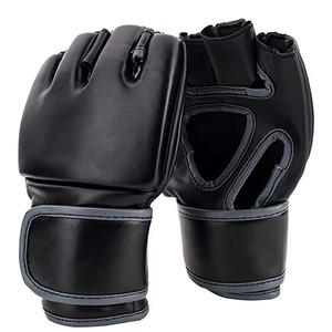 Top Selling Custom Leather MMA <b>Gloves</b> <b>Moisture</b> Wicking Lace-Up Closure for Wrist Support Training Muay Thai Grappling - Product Image 3