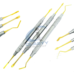 Ensemble d'instruments chirurgicaux dentaires à poignée moletée manuelle en acier inoxydable argenté, outils de classe I pour les procédures d'implantation - Product Image 2