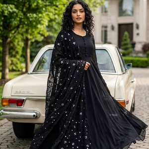 Nueva Colección de Vestidos Anarkali con Bordados Elaborados, Vestidos de Fiesta a Precio de Mayoreo, Vestidos de Noche para Mujer - Product Image 1