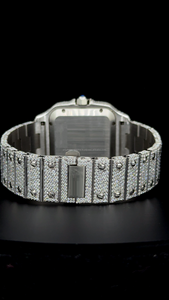 Reloj Personalizado con Esfera Árabe y Diamantes Moissanite - Reloj de Lujo Automático para Hombre con Incrustaciones Completas de Diamantes Moissanite VVS - Product Image 4