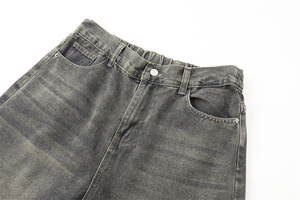 Pantalon en jean ample personnalisé, taille haute, style décontracté, jambe large, style urbain, qualité supérieure, confortable, pour un usage quotidien, unisexe - Product Image 3