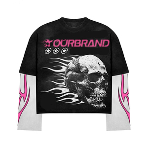Camiseta Corta sin Mangas de Alta Calidad con Diamantes y Efecto Desgastado, Camiseta Personalizada con Estampado de Diamantes de Imitación Lavada al Ácido para Hombre - Product Image 3