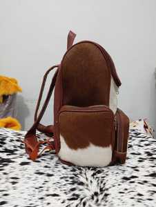 Trending Western Cowhide <b>Backpack</b> <b>Real</b> Hair-on-Hide <b>Leather</b> Bag Luxury Genuine <b>Leather</b> Rucksack LHBP-0253 - Product Image 5