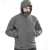 Veste Softshell Homme SPORTS CODE en Toile Enduite, Col Montant, Logo Avant, Fermeture Éclair Intégrale, Doublure Respirante, Hiver Décontracté, 220g, En Promotion