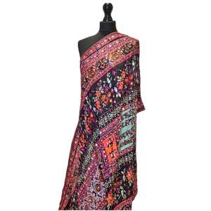 Fashion Mirror Work <b>Shawl</b> Traditional Scarves <b>Shawls</b> & Hijab Luxury Embroidered <b>Wrap</b> for <b>Women</b> Cultural Festive Occasion Wear - Product Image 1