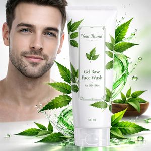 Gel Limpiador Facial de Neem Certificado GMP, Herbal, Anti-Acné, para Piel Grasa, para Hombres, Limpieza Profunda Natural, Suministro al por Mayor, Marca Privada - Product Image 4