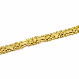 สร้อยข้อมือผู้ชายแบบกล่องชุบทองไมโคร 14K18K24K พร้อมตัวล็อคแบบ S-Hook เครื่องประดับแฟชั่นสุดหรู ขายส่ง - Product Image 2