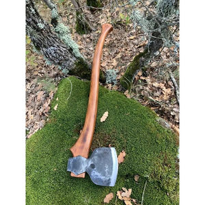 Burraq - Hacha de Acero al Carbono Hecha a Mano de 16 Pulgadas con Mango de Madera de Palisandro y Cuero, para Bricolaje, Uso Industrial y al Aire Libre, Regalo para el Día del Padre - Product Image 2