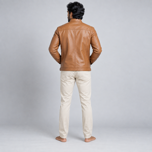 Chaquetas de cuero acolchadas para hombre, elegantes y diseñadas con cuero de calidad, textura suave, costuras resistentes, ajuste cómodo y duraderas. - Product Image 6