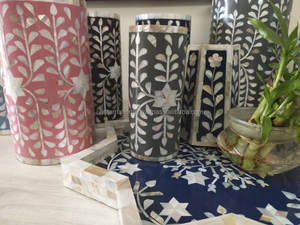 Vevor — vase à fleurs à incrustation d'os, design de maison, artisanat fait à la main, motif floral, pour vente - Product Image 6