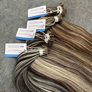 ผมต่อแบบเคราติน I-Tip เกรด Super Double Drawn Remy ผมแท้เวียดนาม เรียงเกล็ดผมอย่างเป็นธรรมชาติ ขายส่ง สีธรรมชาติ เงางาม เรียบลื่น - Product Image 1