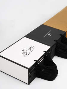 Custom Logo Kraft Paper Tote Bags Black, Brown, White Plain Packaging Bags for T-<b>Shirts</b> & Promotions - Product Image 5