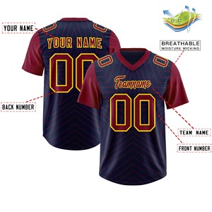Maillot de football américain en tissu respirant anti-humidité, impression numérique, logo personnalisé, fournisseur OEM ODM - Product Image 6