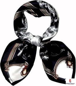 Bufanda Corta Personalizada con Impresión, Fabricante Textil OEM ODM, Etiqueta Blanca, Accesorios de Moda de Marca Privada para Exportación - Product Image 3