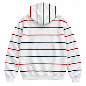 Sweat-shirt à capuche surdimensionné personnalisé, léger, unisexe, décontracté, 100% coton, tricoté, avec poche avant, de haute qualité, rouge - Product Image 2