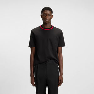 Camiseta Negra Premium de Algodón para Hombre, Manga Corta, Cuello Redondo, Estilo Casual, Lisa - Product Image 1