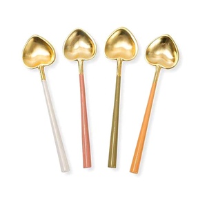 High Quality Stainless Steel Royal Look <b>Gold</b> <b>Serving</b> <b>Spoon</b> Set with Unique Modern Handle Look for Home Restaurant Wedding Hotel - Product Image 5