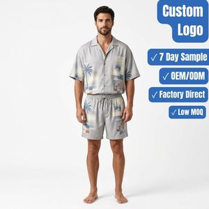 Conjunto de Ropa Casual de Verano para Hombre, Transpirable, Estampado, Personalizado, OEM, ODM, Marca Privada, Fabricante de Ropa de Estilo de Vida - Product Image 1