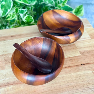 Juego de Tazones de Madera Tallados a Mano - Tazones Rústicos para Sopa y Cereal - Product Image 2