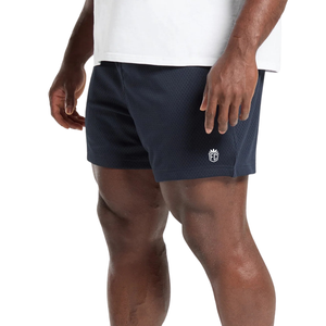 Pantalones Cortos Deportivos de Malla Transpirable para Hombre, 5 Pulgadas, para Gimnasio, Entrenamiento, Fitness, Color Azul Oscuro - Product Image 4