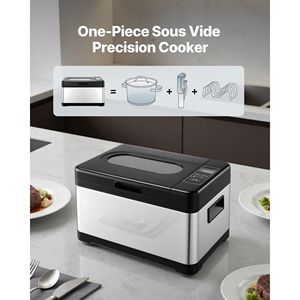 Cuocitore Sous Vide Smart da 800W con Display Digitale LED, Controllo Preciso della Temperatura, Coperchio in Vetro, Macchina per Cottura Sous Vide - Product Image 2
