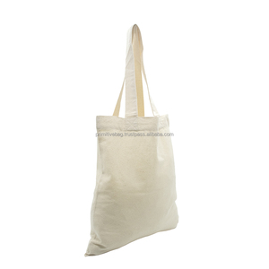 Practical Customizable Eco <b>Craft</b> Canvas Tote <b>Bag</b> Beige Color Shopping Promotional Beach Shoulder Length 8 oz Cotton Webbing - Product Image 5