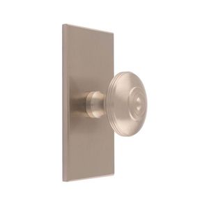 Knob With Back <b>Plate</b> Brush Nickel Customizable With Passage Privacy Bar <b>Door</b> Furniture - Product Image 2