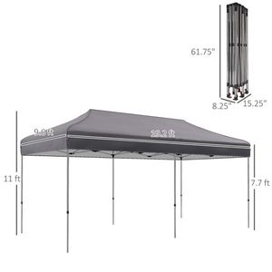Tenda a baldacchino grigia pieghevole - Product Image 2
