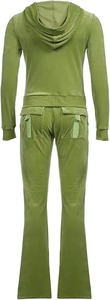 New Stylish Breathable Tracksuit Crop <b>Tops</b> Hoodies and Jogging Sweatsuit 2 Piece Set Girls Velvet Tracksuits for Ladies - Product Image 5