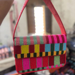 Embroidered Cross-stitching Needlework Handcrafted Beaded Cotton <b>Handbag</b> Purse Shoulder Bag <b>Sequined</b> Decoration Customized - Product Image 6
