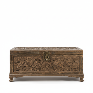 Most Demanded Ravish Roses Hand-Carved Solid Wood <b>Storage</b> <b>Chest</b> for Home Decor and <b>Storage</b> Available for Wholesale Supply - Product Image 4