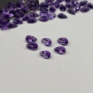 Ametyste africaine naturelle taille poire 6 x 4 mm (Grade A) I Pierre précieuse en vrac de qualité supérieure - Product Image 1