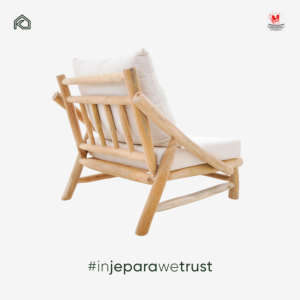 Chaise longue d'extérieur en bois massif avec coussin, style terre cuite, pour patio, jardin, resort, villa, hôtel - Product Image 3