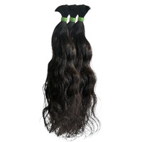 Ekstensi Rambut Keriting Berkualitas Premium, Tekstur Rambut Kuil Punjab, Rambut Donor Tunggal 100 Gram, Rambut Remy Bebas Bahan Kimia