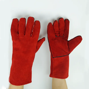 Gants de travail en cuir, poignet élastique, résistants à la chaleur et antistatiques, pour travaux de jardinage, ferme, entrepôt - Product Image 3