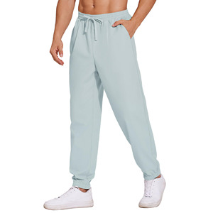 High Quality Design Men's Pants 100% Cotton Sweatpants Trendy Hip-Hop Casual Elastic Waist Loose Straight Street Men's <b>Trousers</b> - Product Image 5