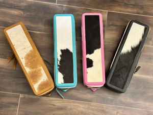 Nouvel arrivage de fer à friser en cuir de vachette véritable fait à la main résistant à la chaleur élégant femmes parfait organisateur de voyage pour outils de cheveux - Product Image 4