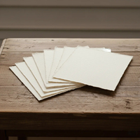 Papel de Algodón Blanco Natural Hecho a Mano ALBORZ, Hojas en Blanco de 150 GSM con Borde Roto, Libre de Ácido, para Dibujo, Pintura, Acuarela y Caligrafía