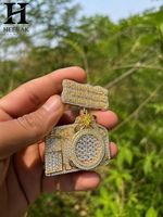 Collier personnalisé Hip Hop pour homme avec pendentif caméra plaqué or et breloque caméra avec plaque nominative