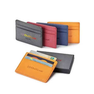 Portefeuille porte-cartes en cuir véritable avec logo personnalisé en relief, fabriqué par RIMZA INDUSTRIES - Product Image 2