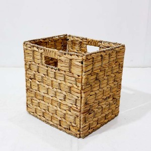 Panier de rangement en jacinthe d'eau naturelle écologique avec poignées - Product Image 6