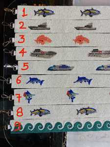 Nautical Beaded Bag <b>Strap</b> | Handmade Embroidered Ocean Purse <b>Strap</b> - Product Image 4