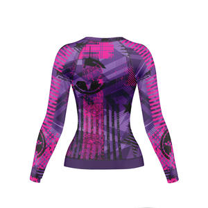 <b>Women's</b> Regular Fit Long Sleeve <b>Compression</b> Running <b>Top</b> Four-Way Stretch Raglan Sleeve Quick Dry Sublimation - Product Image 4
