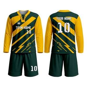 Ensemble d'uniformes de hockey sur glace personnalisés, maillot et pantalon sublimés, respirants, avec nom du joueur, couleur unie, pour l'équipe USA, fournisseur OEM, usine - Product Image 1