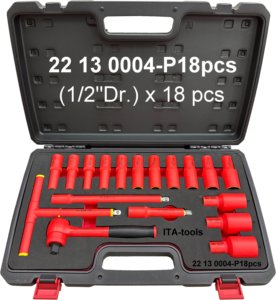 Juego de llaves de vaso aisladas de 1/2 pulgada (1000V) con certificación GS-VDE - Product Image 3