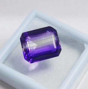 Pierre précieuse améthyste, pierre brute, cristal violet naturel, certifié IGI, taille octogonale pour la fabrication de bijoux, bague, pendentif - Product Image 5